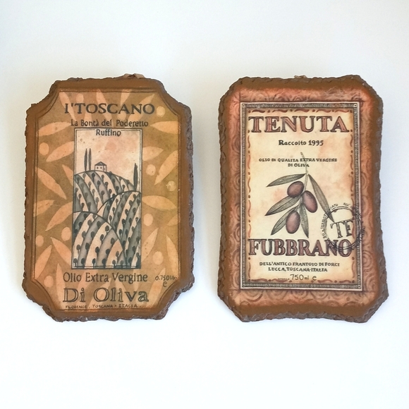 Other - Italian Wall Hanging Plaques L' Toscano & Tenuta Set of 2